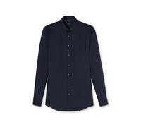 OLYMP Herren Oberhemd Langarm 251014,Einfarbig,375 No 6 six - super Slim (H16),Kent-Kragen,Marine 18,41