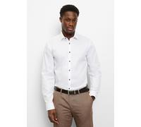 Langarmhemd OLYMP "No 6", Herren, Gr. 38, N-Gr, weiß, Web, Obermaterial: 100% Baumwolle, unifarben, sehr schmal normal, 2-Knopf-Manschette, Hemden Langarmhemd, Businesshemd, super slim fit, New York K