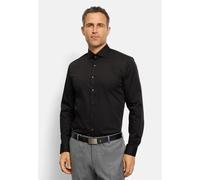 Businesshemd OLYMP "OLYMP No. Six, super slim, Royal Kent", Herren, Gr. 36, Normaler Arm, schwarz, 97% Baumwolle, 3% Elastolefin, Hemden (13264911-36) schwarz