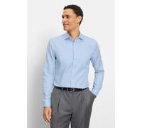 Langarmhemd OLYMP "No 6 six", Herren, Gr. 38, N-Gr, bleu, Web, Obermaterial: 97% Baumwolle, 3% Elastolefin, sehr schmal, 2-Knopf-Manschette, Hemden, Royal Kentkragen, Businesshemd, super slim fit (454