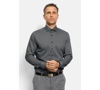 Businesshemd OLYMP "OLYMP No. Six, super slim, Royal Kent", Herren, Gr. 38, Normaler Arm, schwarz, 97% Baumwolle, 3% Elastolefin, Hemden (69797529-38) schwarz