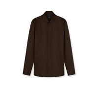 Businesshemd OLYMP "OLYMP No. Six, Super Slim, Royal Kent", Herren, Gr. 40, Normaler Arm, braun (schwarz, braun), 100% Baumwolle, Hemden (58078804-40) schwarz, braun
