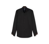 Businesshemd OLYMP "OLYMP No. Six, Super Slim, Royal Kent mit extra langem Arm", Herren, Gr. 41, Normaler Arm, schwarz, 97% Baumwolle, 3% Elastolefin, Hemden (71949720-41) schwarz