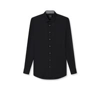 Businesshemd OLYMP "No. Six super slim", Herren, Gr. 43, N-Gr, schwarz, Obermaterial: 97% Baumwolle, 3% Elastolefin, sehr schmal, Langarm, Hemden, super slim, Comfort Stretch, bügelleicht (17978909-43