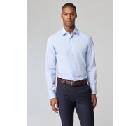 Businesshemd ROY ROBSON "Businesshemd im Slim Fit mit Kontrastknöpfen", Damen, Gr. 39, Normalgrößen, blau, 52% Leinen, 24% Baumwolle, 24% Polyester, unifarben, slim fit, hoch geschlossener Ausschnitt,