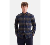 Businesshemd SEIDENSTICKER, Herren, Gr. XL (43), normale Ärmellängen, blau (olive), 100% Baumwolle, kariert, regular fit, 2-Knopf-Manschette, Hemden, Regular 1/1 Button-Down-Kragen Karo (94074053-43) 