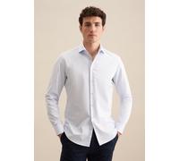 Businesshemd SEIDENSTICKER, Herren, Gr. XL (44), normale Ärmellängen, blau, 100% Baumwolle, unifarben, slim fit, 2-Knopf-Manschette, Hemden, Slim 1/1 Kentkragen Uni (69156116-44) blau