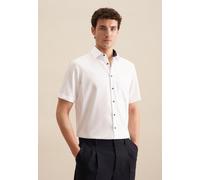 Businesshemd SEIDENSTICKER "Regular", Herren, Gr. L42, normale Ärmellängen, weiß, 100% Baumwolle, unifarben, regular fit, gerader Abschluss, Hemden, Regular 1/2 Kentkragen Uni (37399334-42) weiß