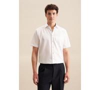 Businesshemd SEIDENSTICKER "Regular", Herren, Gr. L (42), normale Ärmellängen, weiß, 100% Baumwolle, unifarben, regular fit, Kurzarm gerader Abschluss, Hemden, Regular Kurzarm Kentkragen Uni (33541752