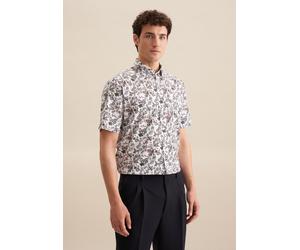 Businesshemd SEIDENSTICKER "Regular", Herren, Gr. M (39), normale Ärmellängen, orange, 100% Baumwolle, bedruckt, regular fit, gerader Abschluss, Hemden, Regular 1/2 Button-Down-Kragen Druck (74597640-