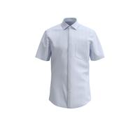 Businesshemd SEIDENSTICKER "Regular", Herren, Gr. M (39), normale Ärmellängen, blau, 100% Baumwolle, gestreift, regular fit, Kurzarm gerader Abschluss, Hemden, Regular Kurzarm Kentkragen Streifen (989