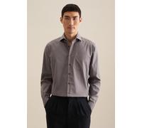 Businesshemd SEIDENSTICKER "Regular", Herren, Gr. M39, normale Ärmellängen, grau, 100% Baumwolle, unifarben, regular fit, 2-Knopf-Manschette, Hemden, Regular 1/1 Kentkragen (32541924-39) grau