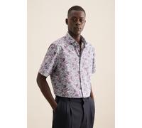 Businesshemd SEIDENSTICKER "Regular", Herren, Gr. M39, normale Ärmellängen, grün (sage grün), 100% Baumwolle, bedruckt, regular fit, gerader Abschluss, Hemden, Regular 1/2 Kentkragen Druck (65886267-3