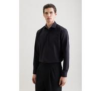 Businesshemd SEIDENSTICKER "Regular" Gr. 39, normale Ärmellängen, schwarz Herren Hemden Langarm Regular Kentkragen Uni (19885014-39)