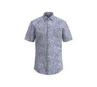 Businesshemd SEIDENSTICKER "Regular", Herren, Gr. M40, normale Ärmellängen, blau, 100% Baumwolle, geblümt, regular fit, gerader Abschluss, Hemden, Regular 1/2 Kentkragen Floral (47810118-40) blau