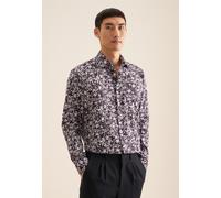 Businesshemd SEIDENSTICKER "Regular", Herren, Gr. M40, normale Ärmellängen, lila, 100% Baumwolle, bedruckt, regular fit, 2-Knopf-Manschette, Hemden, Regular Langarm Kentkragen Druck (43489664-40) lila