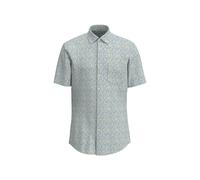 Businesshemd SEIDENSTICKER "Regular", Herren, Gr. XL (44), normale Ärmellängen, gelb, 100% Baumwolle, bedruckt, regular fit, Kurzarm gerader Abschluss, Hemden, Regular Kurzarm Button-Down-Kragen Druck