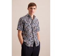 Seidensticker Regular Fit Leinenhemd braun, Blumen