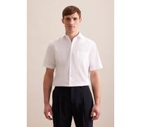 Businesshemd SEIDENSTICKER "Regular", Herren, Gr. XL43, normale Ärmellängen, weiß, 100% Baumwolle, unifarben, regular fit, gerader Abschluss, Hemden, Regular 1/2 Kentkragen Uni (63831211-43) weiß