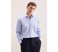 Businesshemd SEIDENSTICKER "Regular", Herren, Gr. XL (44), normale Ärmellängen, blau, 100% Baumwolle, gestreift, regular fit, Langarm 2-Knopf-Manschette, Hemden, Regular Langarm Kentkragen Streifen (5