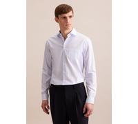 Businesshemd SEIDENSTICKER "Regular", Herren, Gr. XXL45, normale Ärmellängen, blau, 100% Baumwolle, bedruckt, regular fit, 2-Knopf-Manschette, Hemden, Regular 1/1 Kentkragen Druck (60143059-45) blau