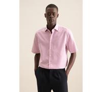 Businesshemd SEIDENSTICKER "Regular", Herren, Gr. XXL46, normale Ärmellängen, lila (berry), 100% Baumwolle, gestreift, regular fit, gerader Abschluss, Hemden, Regular 1/2 Kentkragen Streifen (70768427