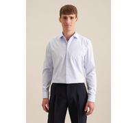 Seidensticker Businesshemd Schwarze Rose – Regular Fit, gestreift blau, Kentkragen, 3XL (47)