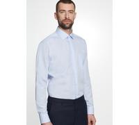 Businesshemd SEIDENSTICKER "Schwarze Rose", Herren, Gr. 3XL (48), normale Ärmellängen, blau, 100% Baumwolle, gestreift, regular fit, 2-Knopf-Manschette, Hemden, Regular 1/1 Kentkragen Gestreift (20472