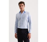 Businesshemd SEIDENSTICKER "Schwarze Rose", Herren, Gr. L (41), normale Ärmellängen, blau (hellblau), 100% Baumwolle, unifarben, tailored fit, 2-Knopf-Manschette, Hemden, Shaped 1/1 Kentkragen Uni (13