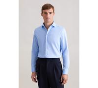 Businesshemd SEIDENSTICKER "Schwarze Rose", Herren, Gr. L (41), normale Ärmellängen, mittelblau, 100% Baumwolle, unifarben, slim fit, 2-Knopf-Manschette, Hemden, Slim 1/1 Kentkragen Uni (88333149-41)