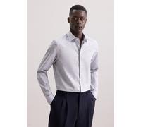 Businesshemd SEIDENSTICKER "Schwarze Rose", Herren, Gr. L (41), normale Ärmellängen, mittelblau, 100% Baumwolle, geblümt, slim fit, 2-Knopf-Manschette, Hemden, Slim 1/1 Kentkragen Geblümt (72775848-41