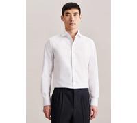 Businesshemd SEIDENSTICKER "Schwarze Rose", Herren, Gr. L (41), normale Ärmellängen, weiß, 100% Baumwolle, unifarben, slim fit, 2-Knopf-Manschette, Hemden, Slim 1/1 Kentkragen Uni (56691831-41) weiß