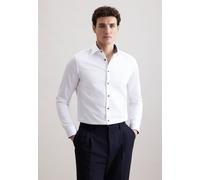 Seidensticker Herren Businesshemd Shaped Fit Bügelfrei Kentkragen Langarm 100% Baumwolle
