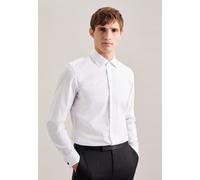 Businesshemd SEIDENSTICKER "Schwarze Rose", Herren, Gr. L (41), normale Ärmellängen, weiß, 100% Baumwolle, unifarben, tailored fit, Doppelmanschette, Hemden, Shaped Langarm Kentkragen Uni (39659157-41