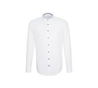 Businesshemd SEIDENSTICKER "Schwarze Rose", Herren, Gr. L (41), normale Ärmellängen, weiß, 100% Baumwolle, unifarben, slim fit, 2-Knopf-Manschette, Hemden, Slim 1/1 Stehkragen Uni (82259249-41) weiß