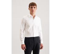 Businesshemd SEIDENSTICKER "Schwarze Rose", Herren, Gr. L (41), normale Ärmellängen, weiß, 100% Baumwolle, unifarben, slim fit, 2-Knopf-Manschette, Hemden, Slim 1/1 Kentkragen Uni (21804350-41) weiß