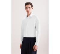 Businesshemd SEIDENSTICKER "Schwarze Rose", Herren, Gr. L (41), normale Ärmellängen, weiß, 60% Baumwolle, 35% Polyester, 5% Elasthan, unifarben, slim fit, 2-Knopf-Manschette, Hemden, Slim 1/1 Kentkrag