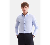Seidensticker Businesshemd "Schwarze Rose" Herren L (42) Blau 100% Baumwolle Shaped Kentkragen