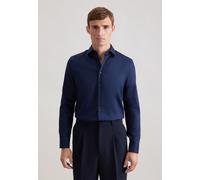 Businesshemd SEIDENSTICKER "Schwarze Rose", Herren, Gr. L (42), normale Ärmellängen, dunkelblau, 100% Baumwolle, unifarben, slim fit, 2-Knopf-Manschette, Hemden, Slim 1/1 Kentkragen Uni (71846212-42) 