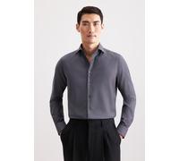Seidensticker Business Hemd Herren Slim Fit Baumwolle grau, 42