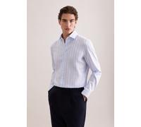 Businesshemd SEIDENSTICKER "Schwarze Rose", Herren, Gr. L (42), normale Ärmellängen, hellblau, 100% Baumwolle, gestreift, slim fit, 2-Knopf-Manschette, Hemden, Slim 1/1 Kentkragen Gestreift (41303625-
