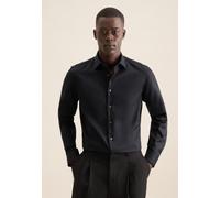 Seidensticker Business Hemd Herren Super Slim Fit Baumwolle schwarz, 42