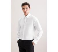 Businesshemd SEIDENSTICKER "Schwarze Rose", Herren, Gr. L (42), normale Ärmellängen, weiß, 100% Baumwolle, unifarben, slim fit, Doppelmanschette, Hemden, Slim 1/1 Kentkragen Uni (48852965-42) weiß