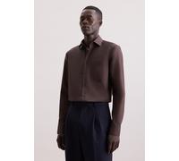 SEIDENSTICKER REGULAR FIT Regular Fit Business-Hemd mit Kentkragen und Brusttasche in Dunkelbraun, Größe 41
