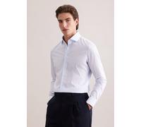 Businesshemd SEIDENSTICKER "Schwarze Rose", Herren, Gr. M (39), normale Ärmellängen, blau, 100% Baumwolle, gestreift, slim fit, 2-Knopf-Manschette, Hemden, Slim 1/1 Kentkragen Gestreift (90987741-39) 