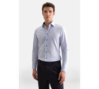 Businesshemd SEIDENSTICKER "Schwarze Rose", Herren, Gr. M (39), normale Ärmellängen, blau, 100% Baumwolle, unifarben, slim fit, 2-Knopf-Manschette, Hemden, Slim 1/1 Kentkragen Uni (30295159-39) blau