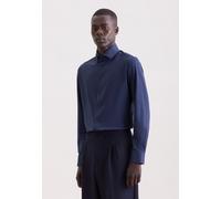 Seidensticker Businesshemd Schwarze Rose Slim Fit Kentkragen 2-Knopf-Manschette Dunkelblau Gr. M(39)