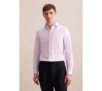 Businesshemd SEIDENSTICKER "Schwarze Rose", Herren, Gr. M (39), normale Ärmellängen, lila (violett), 100% Baumwolle, unifarben, slim fit, 2-Knopf-Manschette, Hemden, Slim 1/1 Kentkragen Uni (75080018-