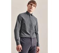 Seidensticker Slim Fit Hemd extra langer Arm dunkelgrau