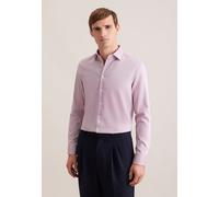 Businesshemd SEIDENSTICKER "Schwarze Rose", Herren, Gr. M (40), normale Ärmellängen, berry, 100% Baumwolle, Strukturmuster, slim fit, 2-Knopf-Manschette, Hemden, Slim 1/1 Kentkragen Struktur (15570451